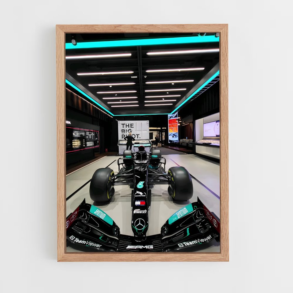 Poster Mercedes Vitesse pointe – affiche Voitures de Formule 1 (vue 4)